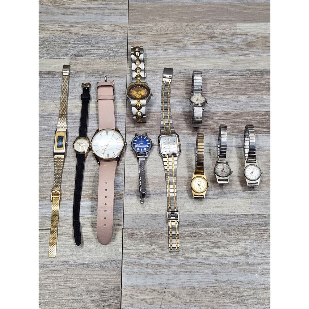 Vintage Women's Watch Lot of 10 - Non Working - Helbros, Nine West, Pierre Valle